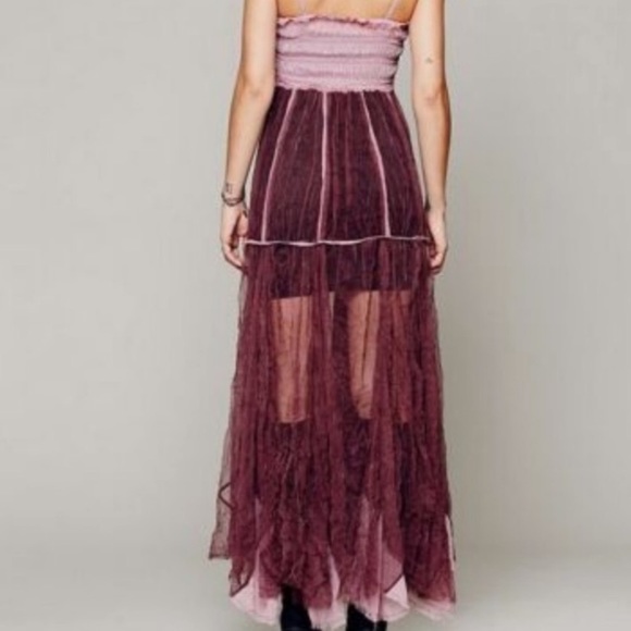 VERY RARE Free People Raw Tulle Maxi Slip - Picture 3 of 7